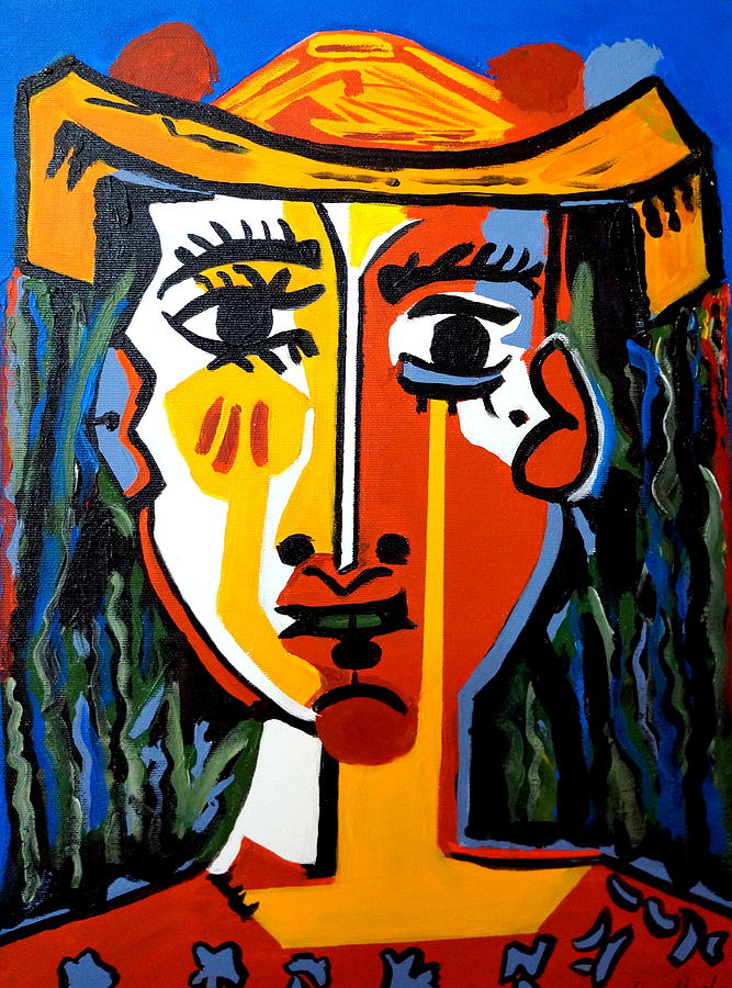 Indian  One  Picasso Painting by Nora Shepley