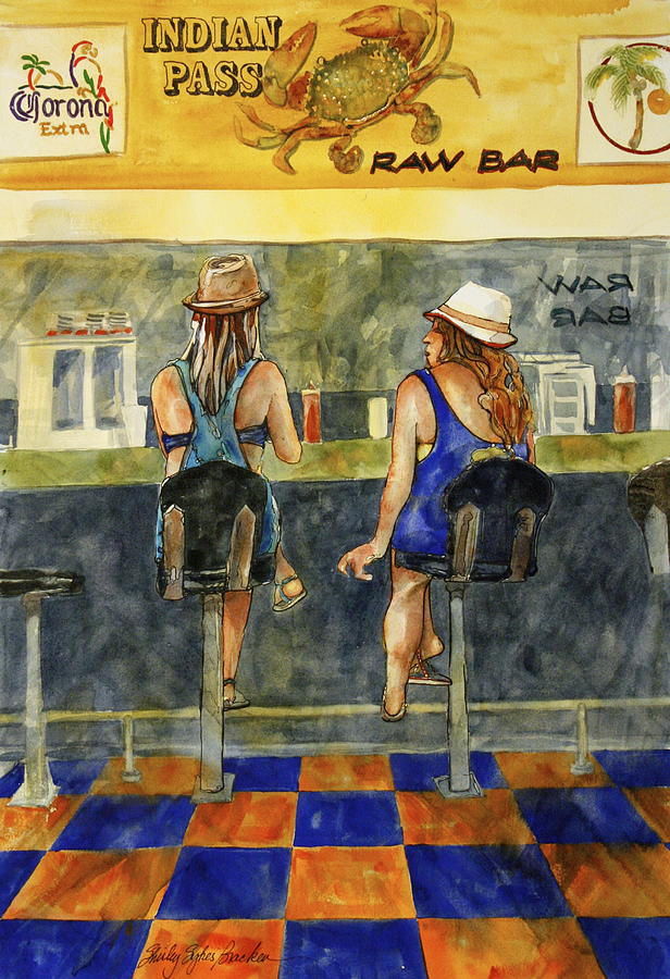 Indian Pass Bar and Grill Painting by Shirley Sykes Bracken