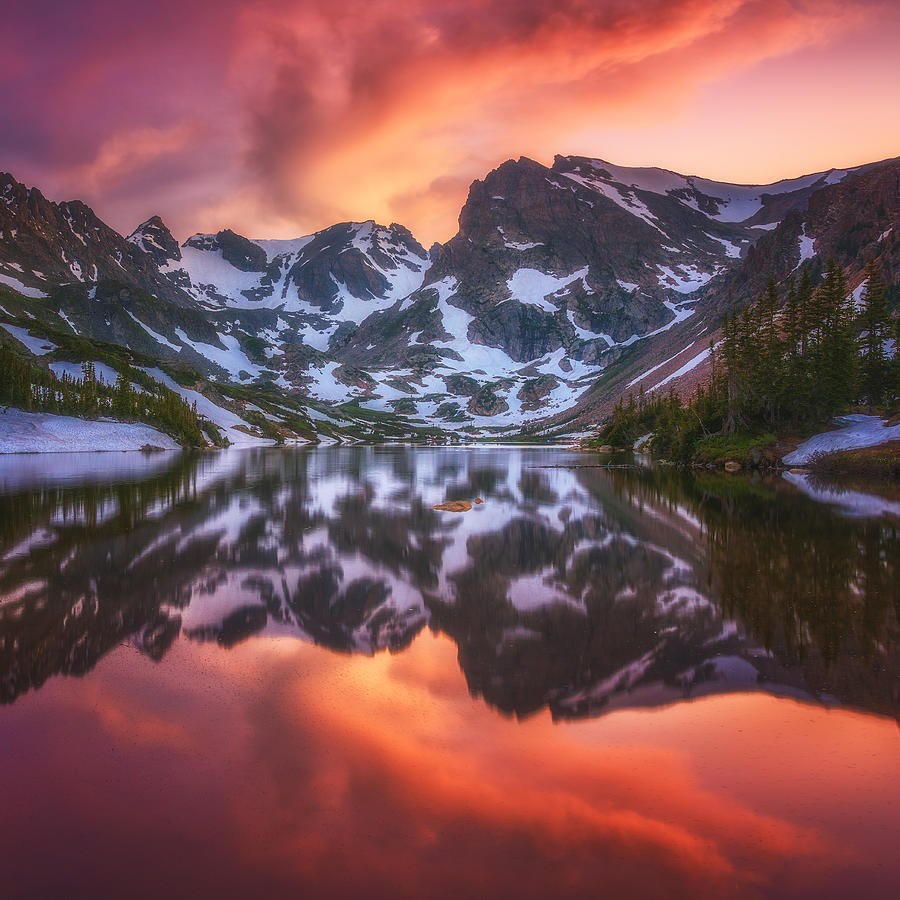 Indian Peaks Reflection Photograph by Darren White
