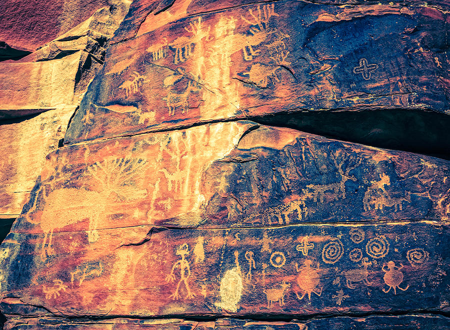 Indian Petroglyphs Photograph by Alexey Stiop