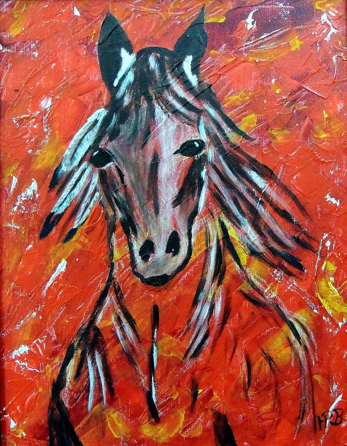 Indian Pony Painting by Honour Brinlee - Fine Art America