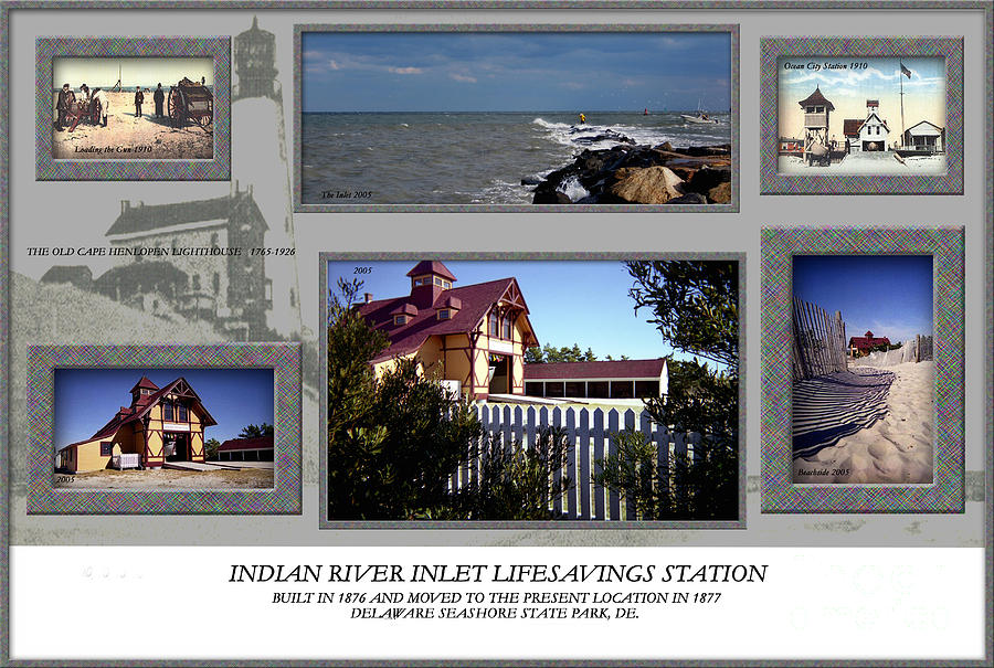 Indian River Inlet Life Saving Station Collage Photograph by Skip Willits