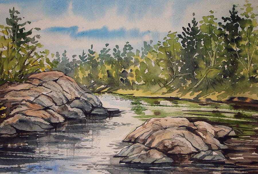 Indian River NY 1 Painting by Lynne Haines