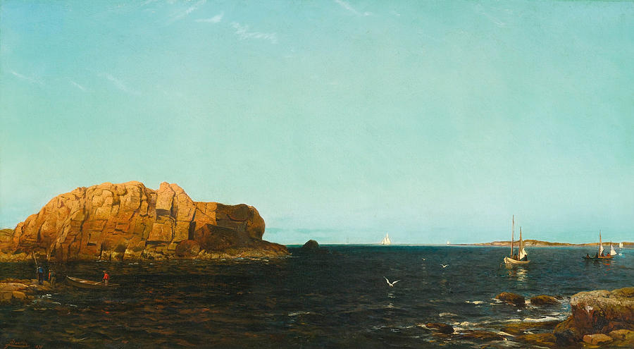 Indian Rock. Narragansett Bay Painting by Arthur Quartley