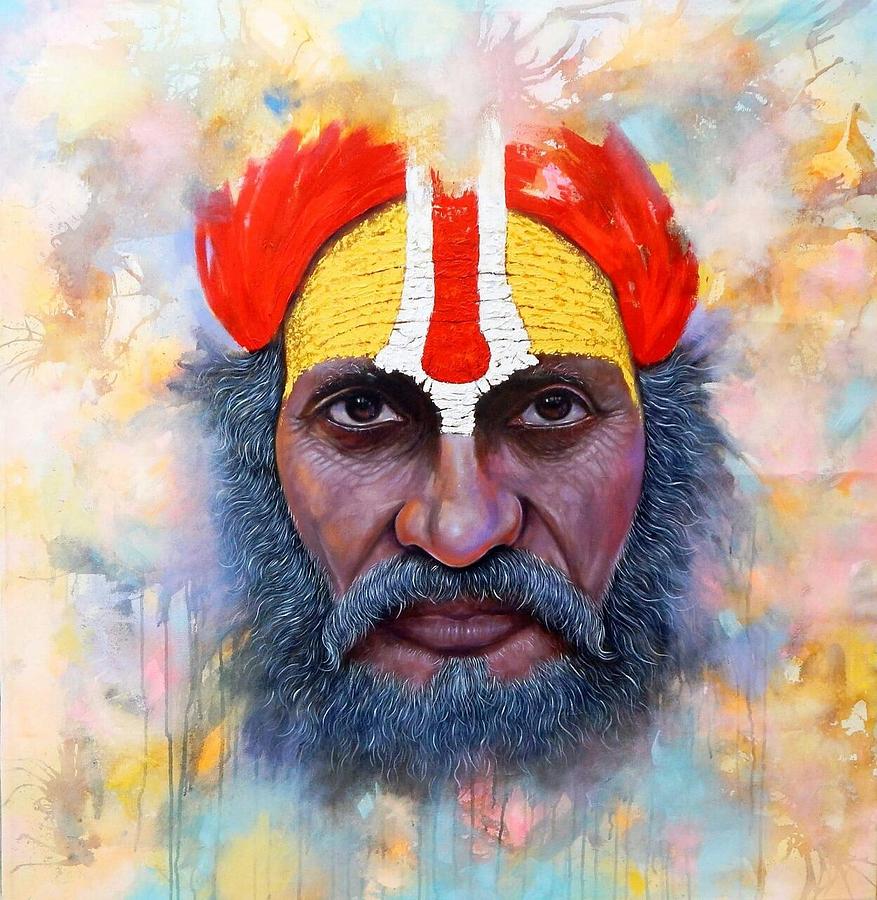 Indian sadhu Painting by Sandeep Rawal - Fine Art America