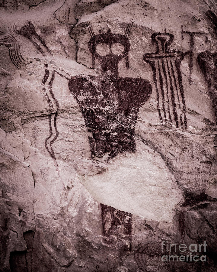 Indian Shaman Rock Art Photograph by Gary Whitton