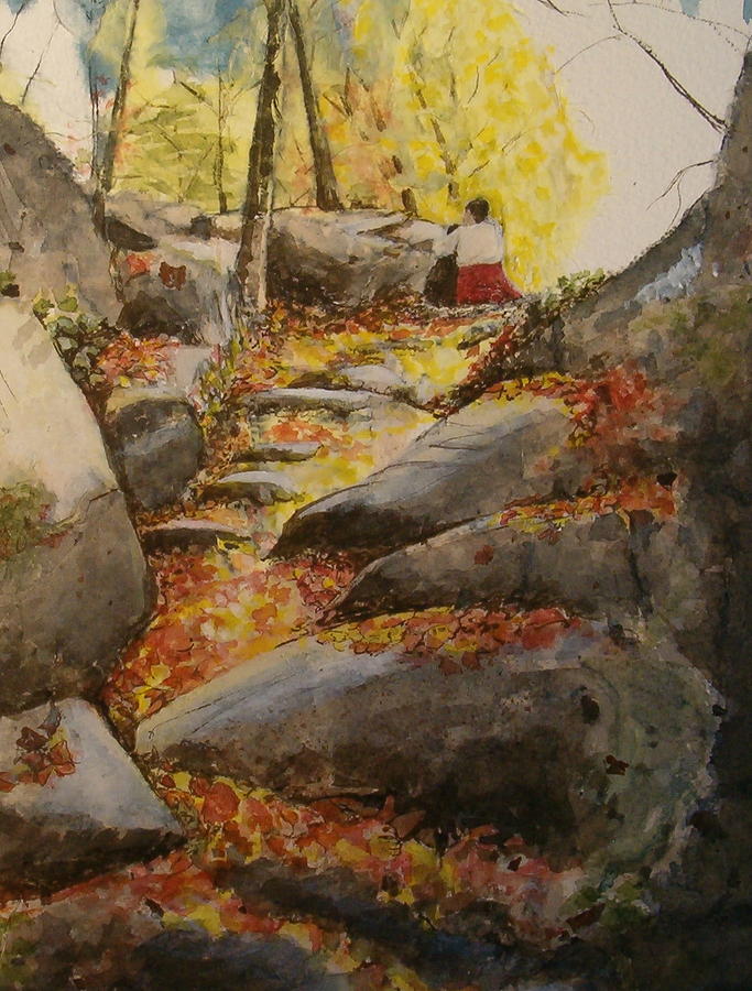 Indian Summer Columbus Day Painting by Lynn Babineau