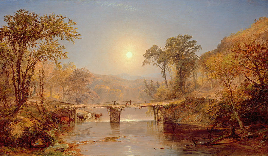 Indian Summer on the Delaware River Painting by Jasper Francis Cropsey