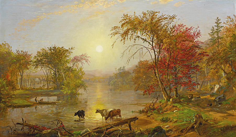 Indian Summer on the Susquehanna Painting by Jasper Francis Cropsey