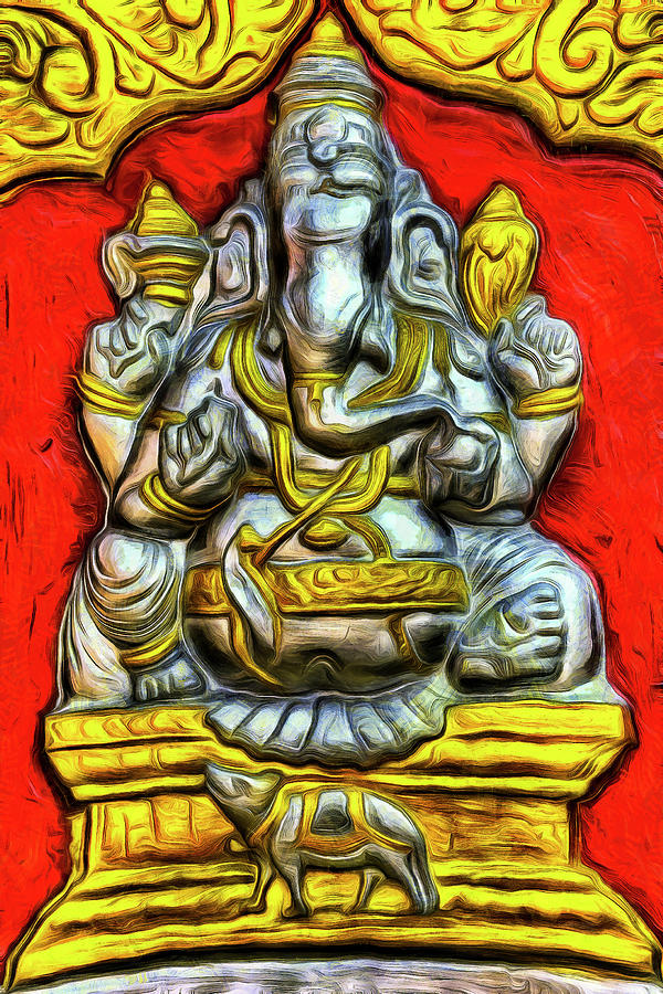 Indian Temple Elephant Art Photograph by David Pyatt