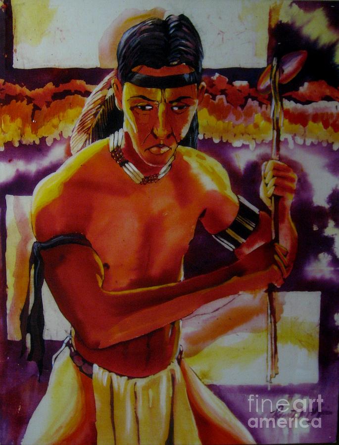 Indian Warrior Painting by Robert D McBain