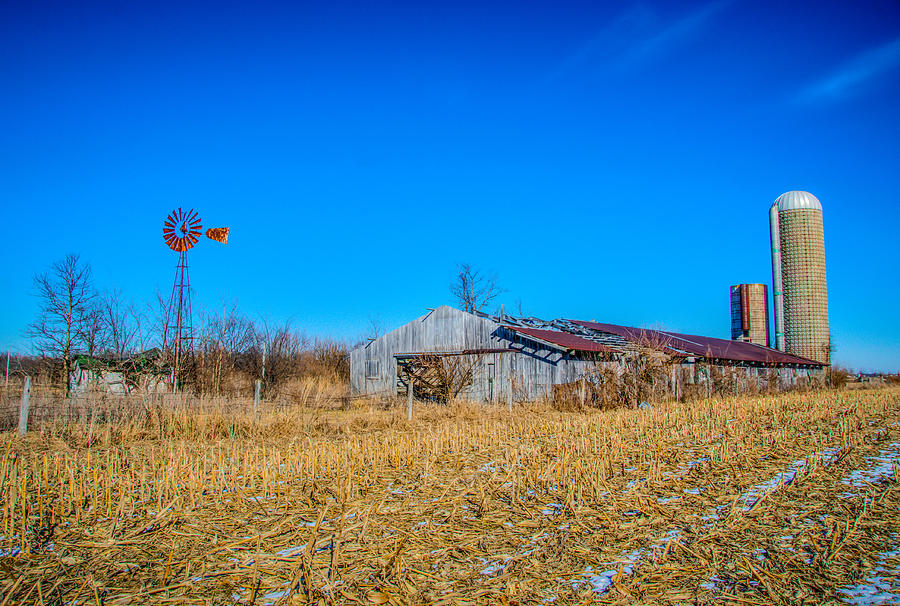 Indiana Farm And Windmill Photograph By Ina Kratzsch Fine Art America