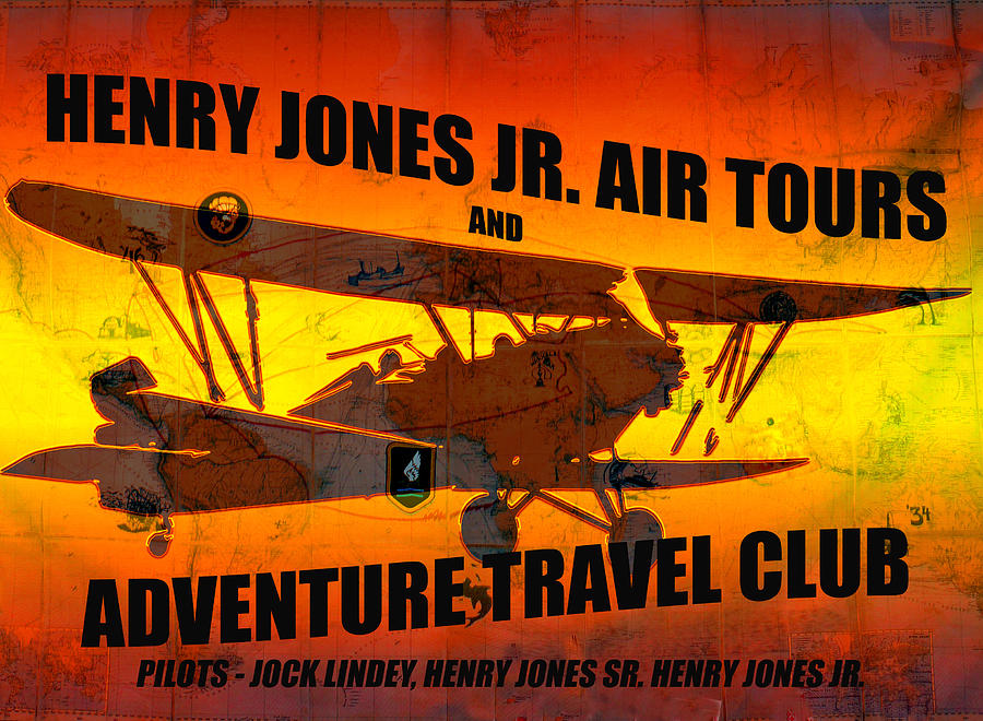 Indiana Jones Air Tours T Shirt Design A Mixed Media by David Lee Thompson