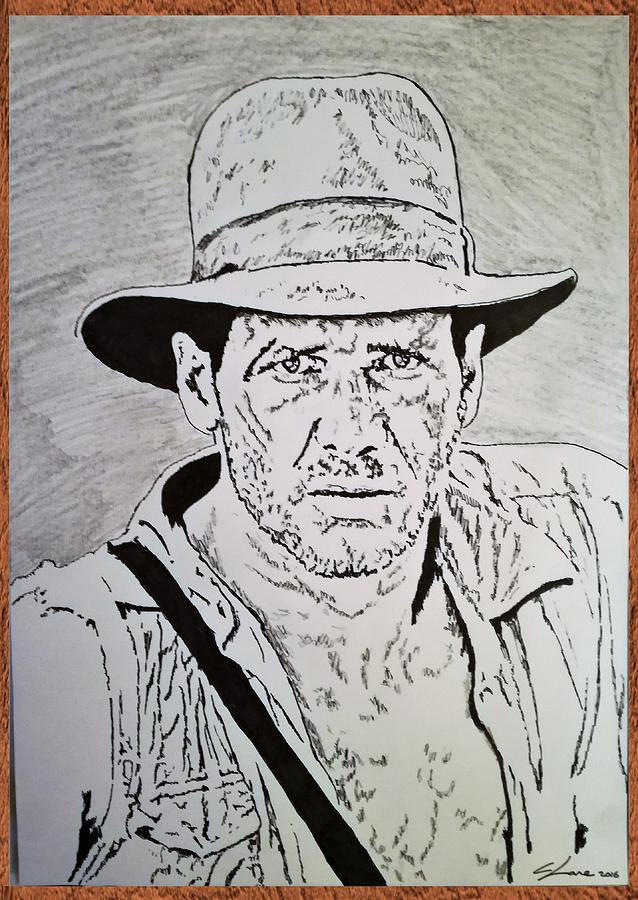 Indiana Jones Drawing by Cormac Lane