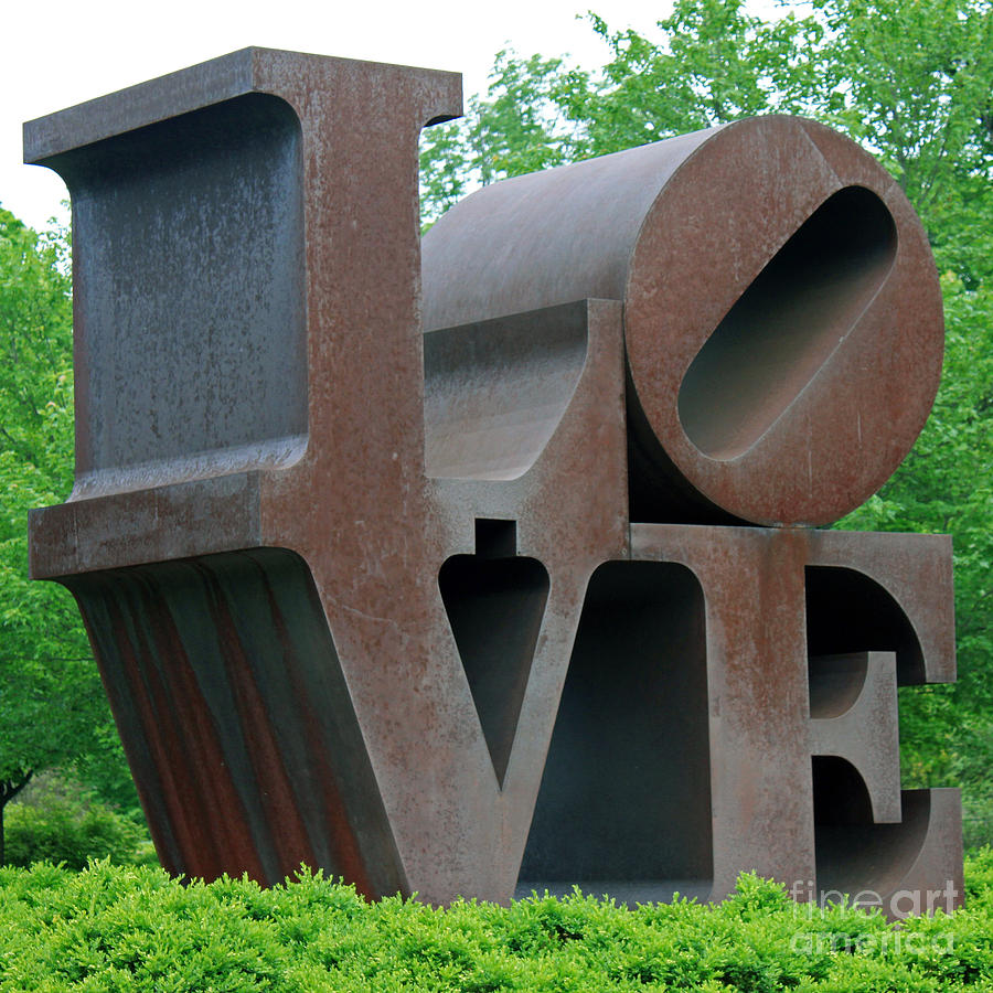 Indiana Love Sculpture Photograph by Steve  Gass