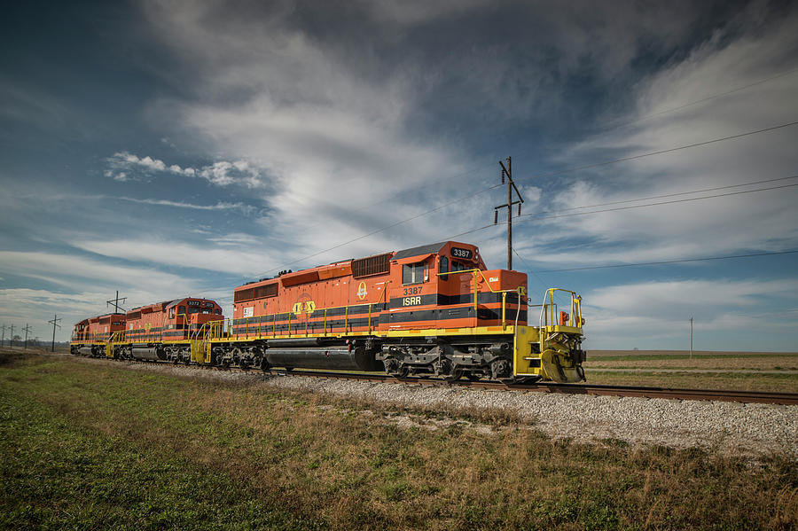Indiana Southern Railroad locomotives at Edwardsport Indina Photograph by Jim Pearson