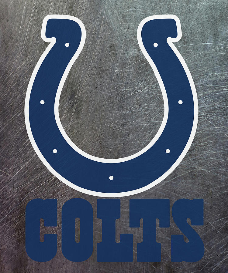 Indianapolis Colts on an abraded steel texture Mixed Media by Movie Poster Prints
