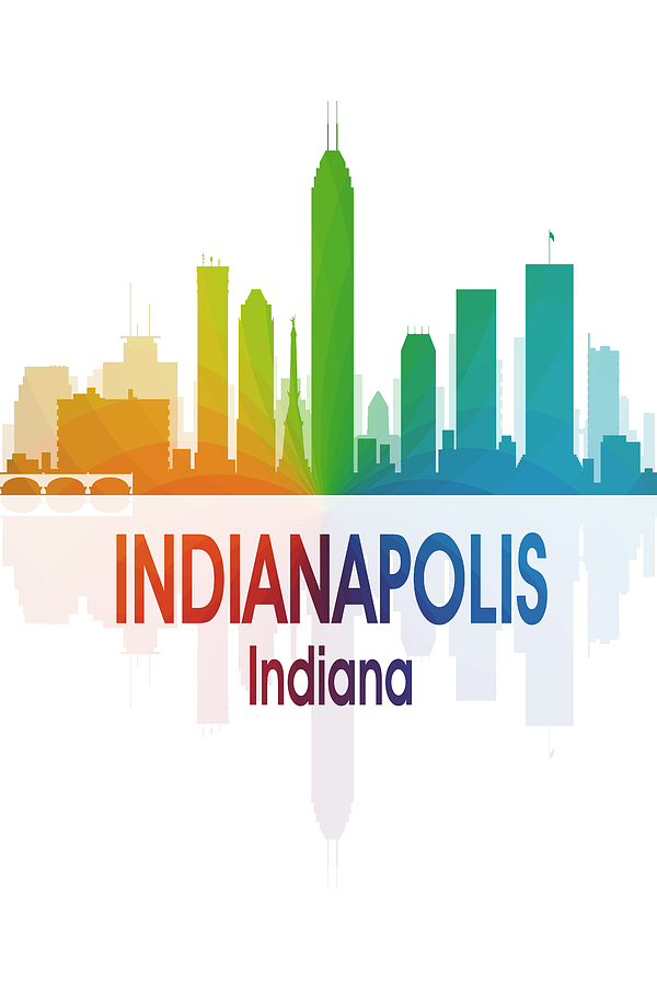 Indianapolis Digital Art - Indianapolis IN 1 Vertical by Angelina Tamez
