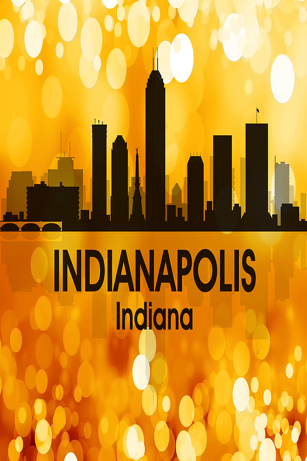 Indianapolis Digital Art - Indianapolis IN 3 Vertical by Angelina Tamez