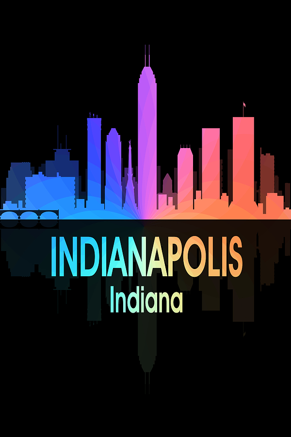 Indianapolis IN 5 Vertical Digital Art by Angelina Tamez