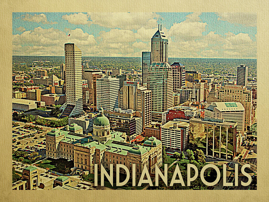 Indianapolis Travel Poster Digital Art by Flo Karp - Fine Art America