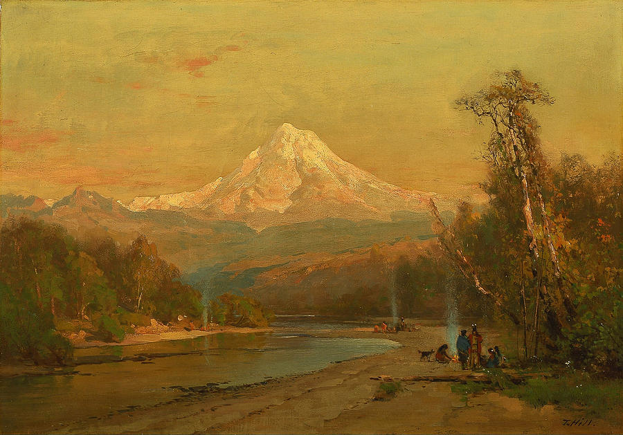 Indians of the Northwest Painting by Thomas Hill
