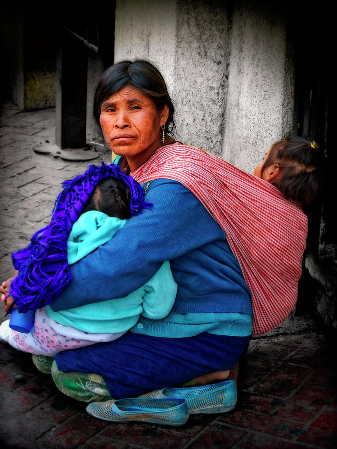 Indigenous Woman and Children of Mexico Photograph by Sandra Selle Rodriguez