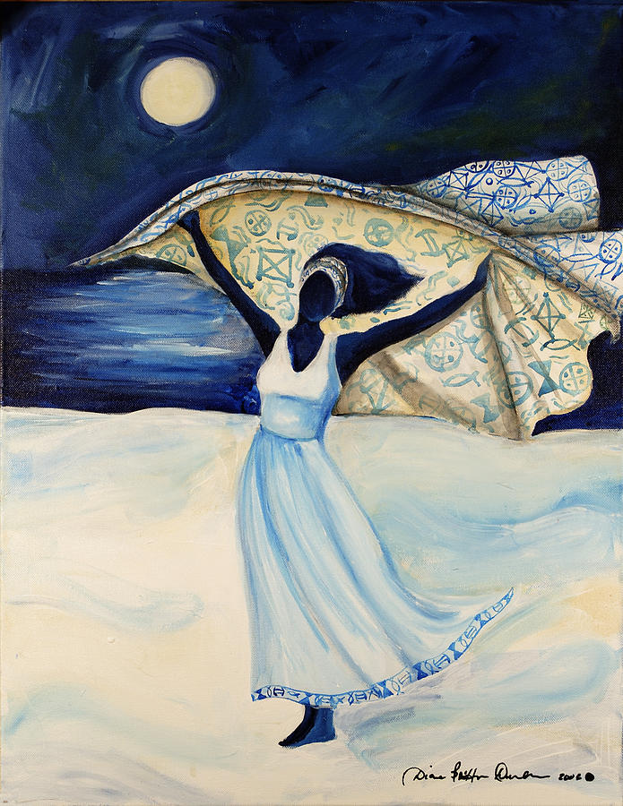 Gullah Painting - Indigo Beach by Diane Britton Dunham