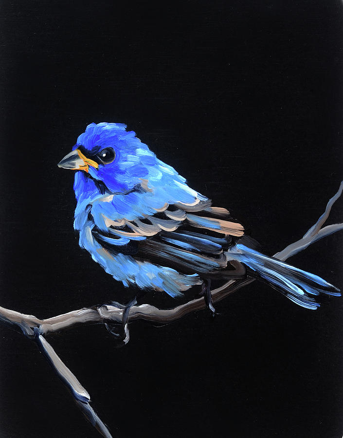 Indigo Bunting Painting - Indigo Bunting by Anne Lewis Indigo Bunting Painting - Indigo Bunting by Anne Lewis