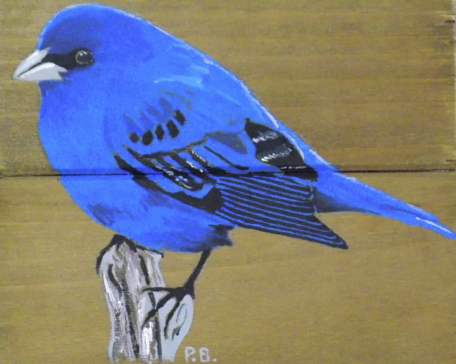 Bird Painting - Indigo Bunting by Paul Bashore