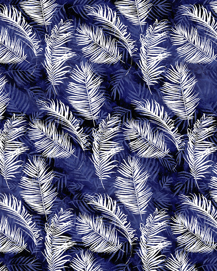 Summer Digital Art - Indigo Palms by Tammy Wetzel