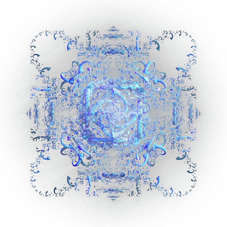Lace Digital Art - Indulgent Blue Lace by Rosalie Scanlon