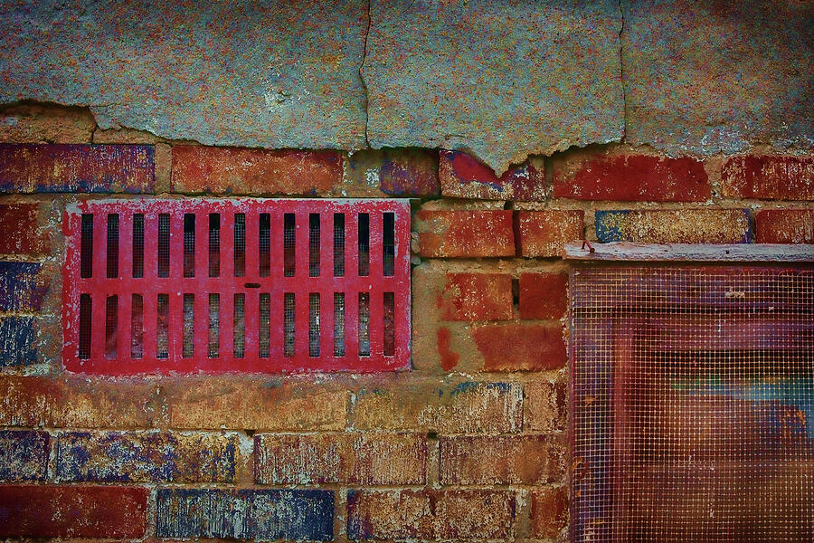 Industrial Abstract - Grate and Screen Photograph by Nikolyn McDonald