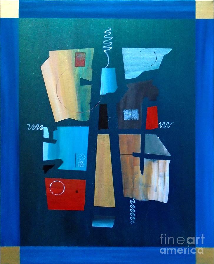 Industrial Abstractica Blue 2 Painting by John Lyes