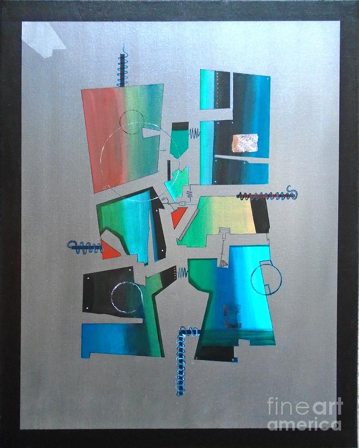 Industrial Abstractica Grey 1 Painting by John Lyes