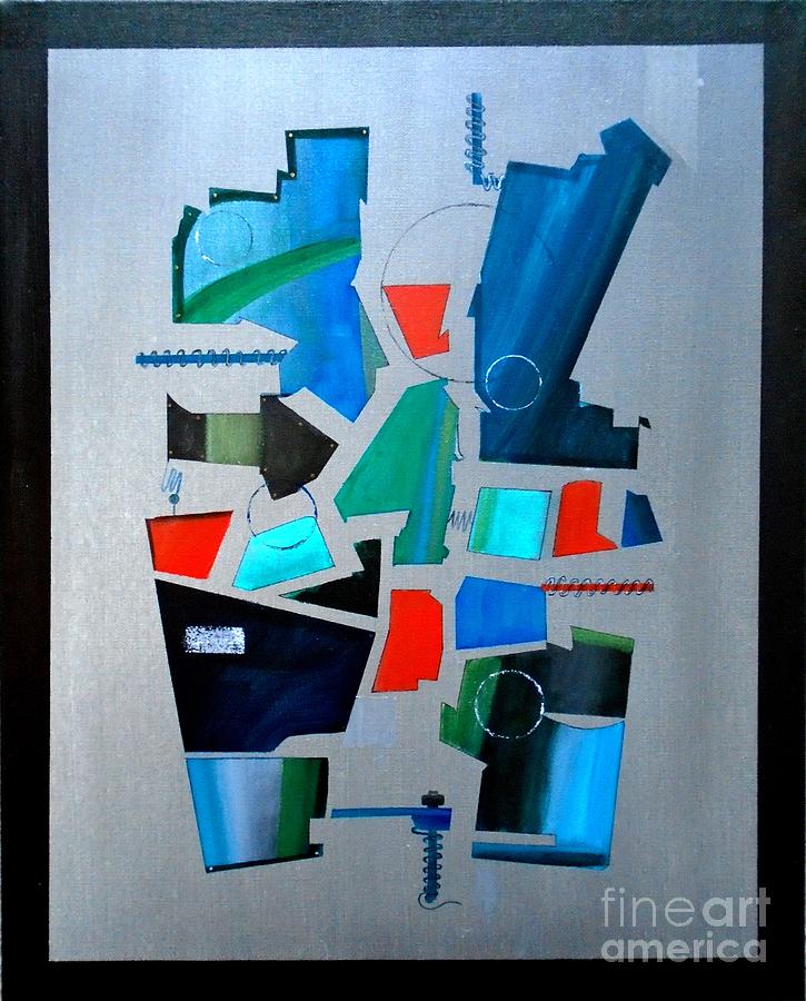 Industrial Abstractica Grey 3 Painting by John Lyes