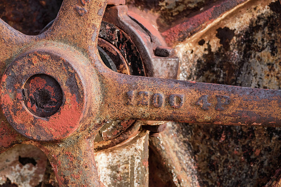 Vintage Industrial Wheel  Photograph by Sandra Selle Rodriguez