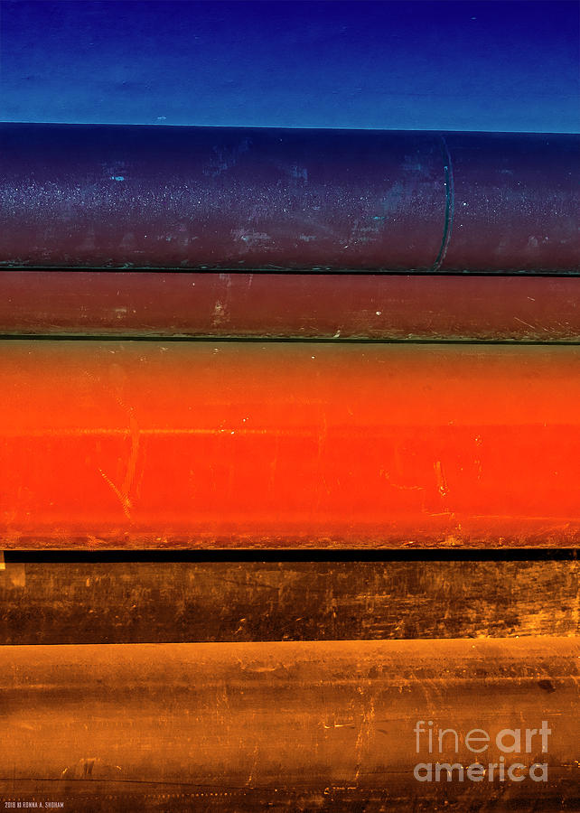 Industrial Pipes Rainbow - Version #3 - Fine Art Photography By Ronna A Shoham Photograph