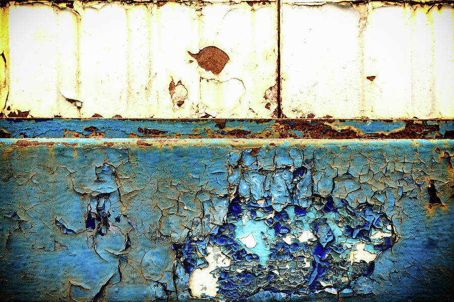 Industrial Rust on Blue Metal Photograph by John Williams