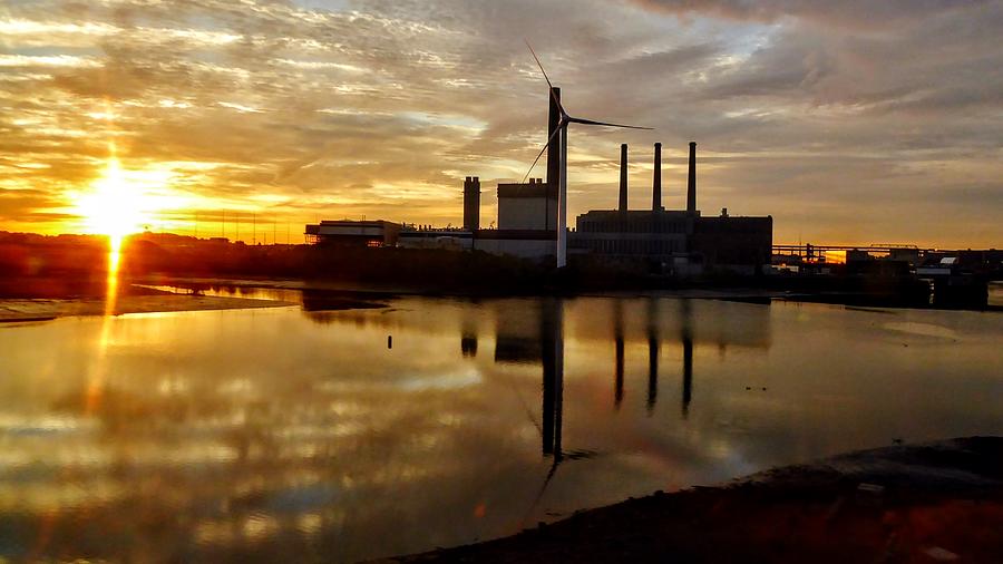 Industrial Sunrise, Boston Photograph by Scott Hufford