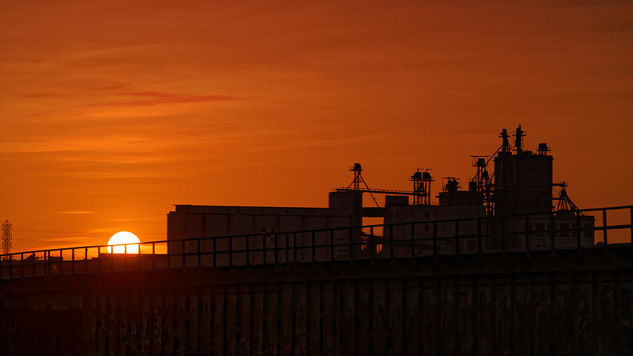 Industrial Sunset Photograph