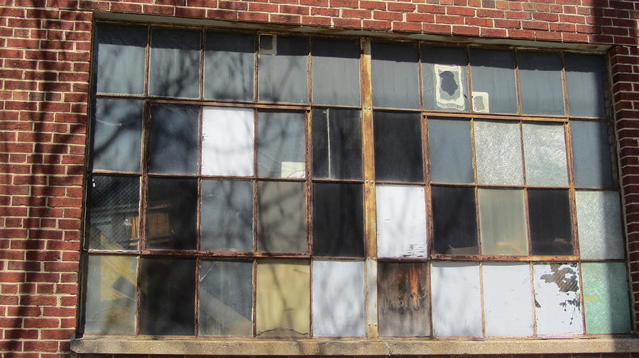 Industrial Window and Red Brick 2 Photograph by Anita Burgermeister