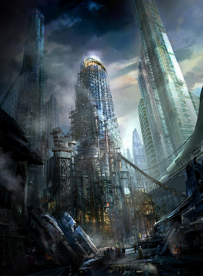 Science Fiction Painting - Industrialize by Philip Straub