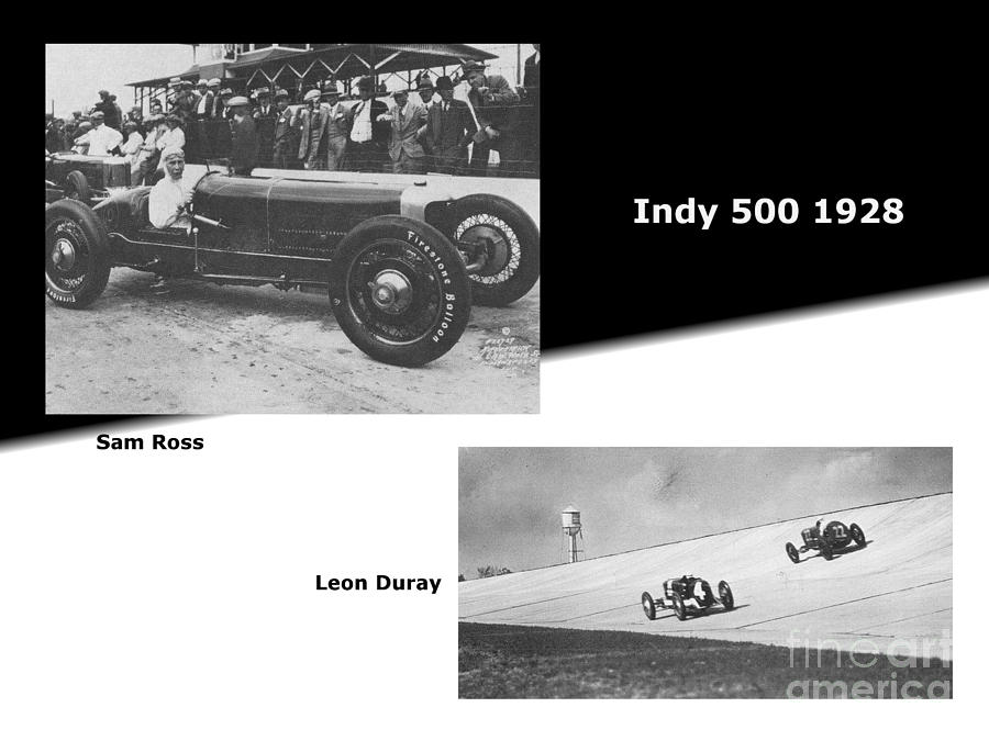 Indy 500 1928 Sam Ross and Leon Duray Photograph by Vintage Collectables