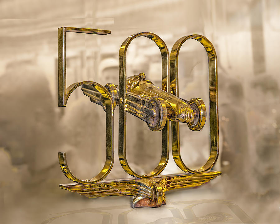 Indy 500 trophy head Photograph by Gary Warnimont