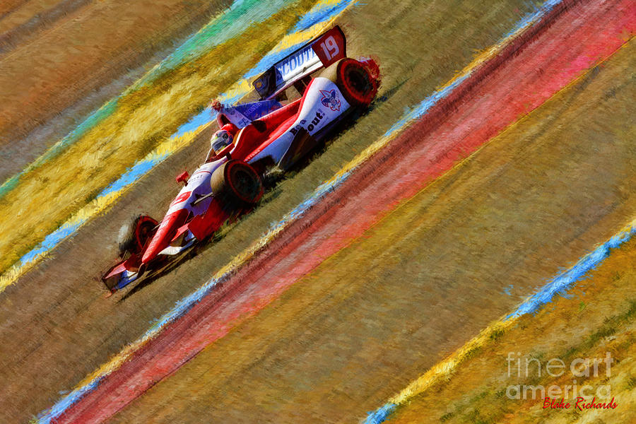 Indy Cars Justin Wilson 2014 Honda HI14TT V6t Photograph by Blake Richards