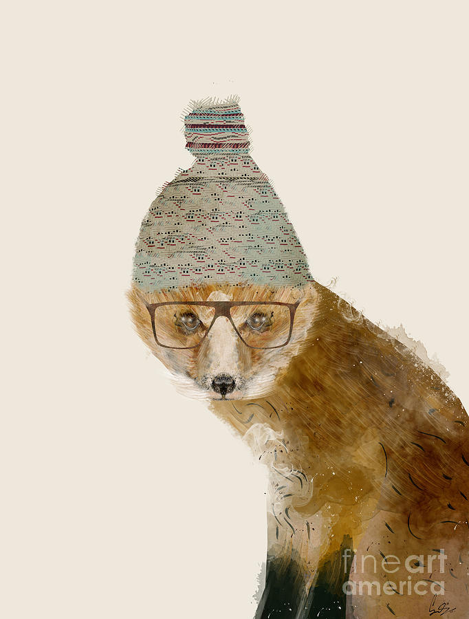 Fox Painting - Indy Fox by Bri Buckley