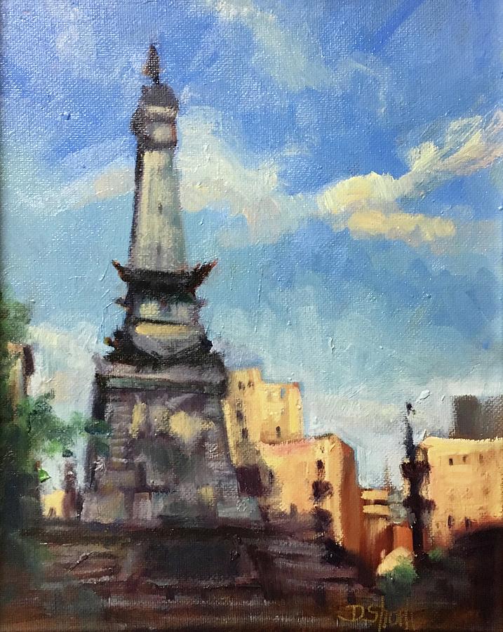 Indianapolis Painting - Indy-standing In The Shadow by Donna Shortt