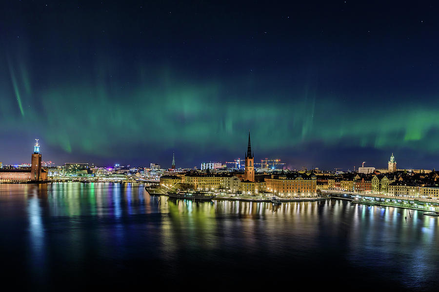 Aurora Borealis Photograph - Infinite Aurora over Stockholm by Dejan Kostic Aurora Borealis Photograph - Infinite Aurora over Stockholm by Dejan Kostic