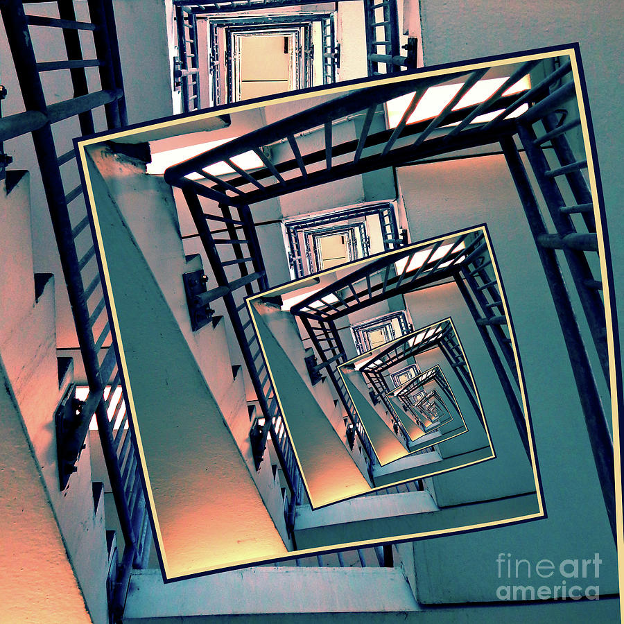 Infinite Spinning Stairs Digital Art by Phil Perkins
